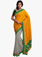 Apple Creation Mustard Printed Saree