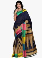 Apple Creation NAVY BLUE PRINTED SAREE