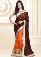 Apple Creation ORANGE EMBELLISHED SAREE