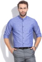 Arrow New York Men's Solid Casual Blue Shirt