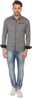 Being Human Men's Printed Casual Grey Shirt
