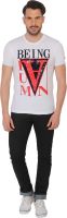 Being Human Clothing Printed Men's Round Neck White T-Shirt