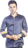 Bombay Casual Jeans Men's Solid Casual Blue Shirt