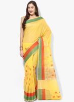 Bunkar Yellow Embellished Cotton Blend Saree