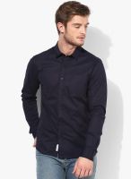 Calvin Klein Jeans Navy Blue Slim Fit Casual Shirt