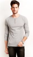 Change360 Solid Men's Round Neck Grey T-Shirt