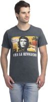 Che Guevara Printed Men's Round Neck Blue T-Shirt