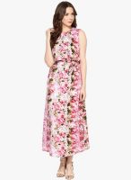 Color Cocktail Multicoloured Printed Maxi Dress