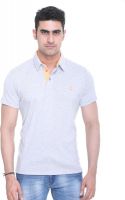 Colors and Blends Solid Men's Polo Neck Grey T-Shirt