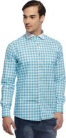 Cuffle Men's Checkered Casual Blue Shirt Cuffle Men's Checkered Casual Blue Shirt