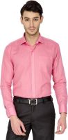 Dennison Men's Solid Formal Linen Pink Shirt