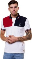 Enquotism Embroidered Men's Polo Neck Multicolor T-Shirt
