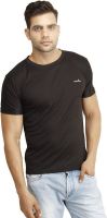 Eprilla Solid Men's Round Neck Black T-Shirt