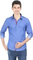 Flippd Men's Solid Casual Blue Shirt