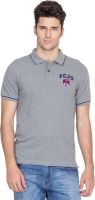 Fort Collins Solid Men's Polo Neck Grey T-Shirt