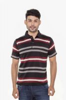 Gleneagles Striped Men's Polo Neck Multicolor T-Shirt