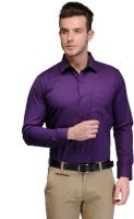 Hancock Men's Solid Formal, Party Purple Shirt