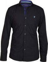 Hash Luxury Men's Solid Casual Black Shirt Hash Luxury Men's Solid Casual Black Shirt