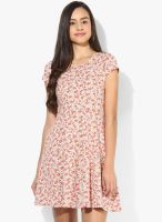 Honey By Pantaloons Off White Colored Printed Shift Dress