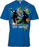 Huetrap Graphic Print Men's Round Neck Blue T-Shirt
