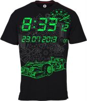 Huetrap Graphic Print Men's Round Neck Black T-Shirt