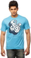 Huetrap Graphic Print Men's Round Neck Blue T-Shirt