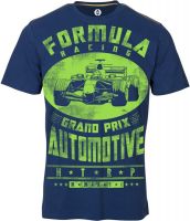 Huetrap Graphic Print Men's Round Neck Blue T-Shirt