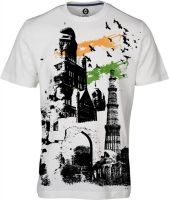 Huetrap Graphic Print Men's Round Neck White T-Shirt Huetrap Graphic Print Men's Round Neck White T-Shirt