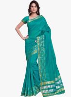 Inddus Banarasi Wooven With Gold Jari Border Saree