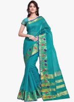 Inddus Banarasi Wooven With Gold Jari Border Saree