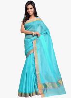 Inddus Banarasi Wooven With Gold Jari Border Saree