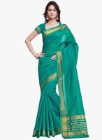 Inddus Banarasi Wooven With Gold Jari Border Saree