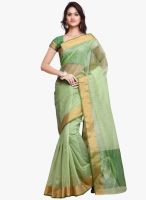 Inddus Banarasi Wooven With Gold Jari Border Saree