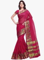 Inddus Banarasi Wooven With Gold Jari Border Saree