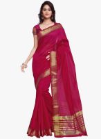 Inddus Banarasi Wooven With Gold Jari Border Saree