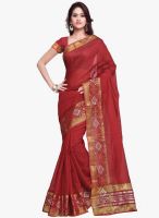 Inddus Banarasi Wooven With Gold Jari Border Saree