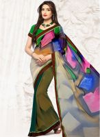Inddus Multicoloured Printed Saree