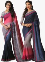 Inddus Multicoloured Embellished Saree