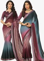 Inddus Multicoloured Embellished Saree