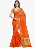 Inddus Banarasi Wooven With Gold Jari Border Saree