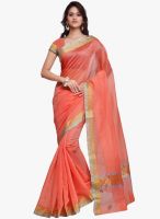 Inddus Banarasi Wooven With Gold Jari Border Saree