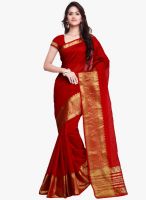 Inddus Banarasi Wooven With Gold Jari Border Saree