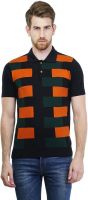 Kalt Self Design Men's Polo Neck Multicolor T-Shirt