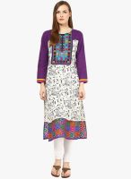 Kurti'S White Embroidered Kurtis