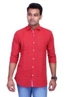 La Milano Men's Checkered Casual Red Shirt