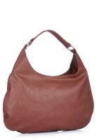 Lautus Solid Hobo Brown Handbag