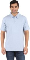 Lavos Solid Men's Polo Neck Light Blue T-Shirt