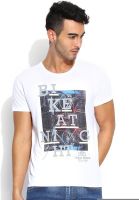 Lee Graphic Print Men's Round Neck White T-Shirt