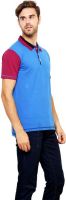 Lemon & Vodka Solid Men's Polo Neck Blue T-Shirt