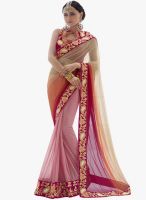 Mahotsav Pink Embroidered Saree